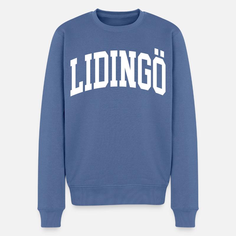 Lidingö - Männer Premium Bio Pullover - Taubenblau