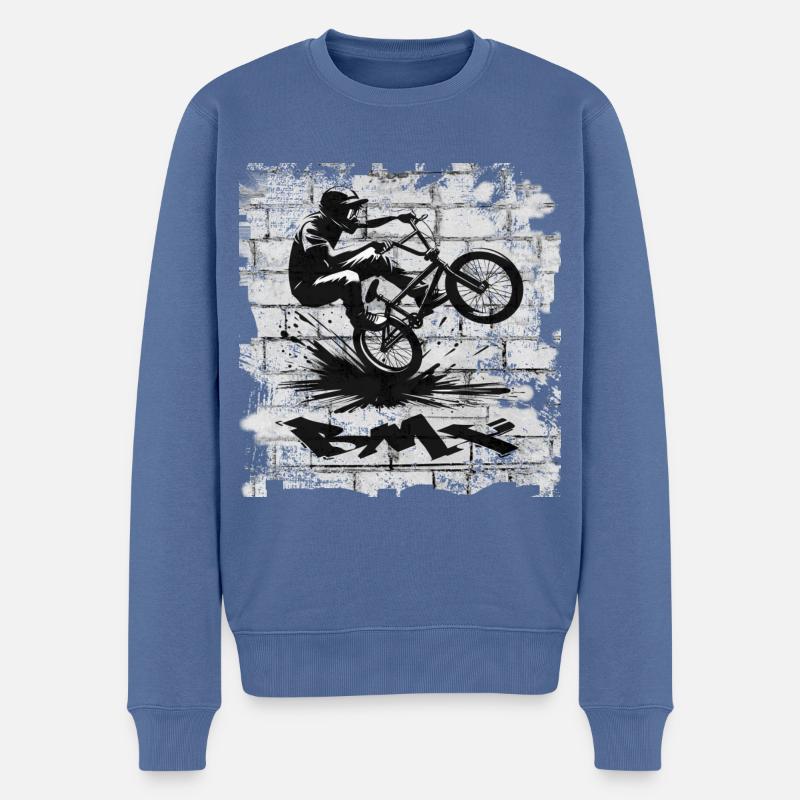BMX - Männer Premium Bio Pullover - Taubenblau