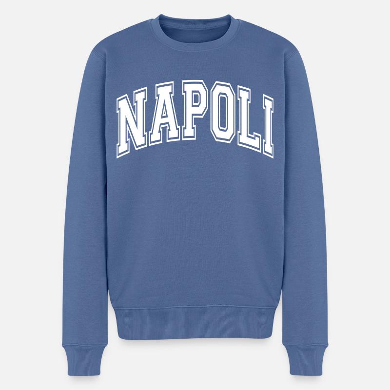 Neapel - Männer Premium Bio Pullover - Taubenblau