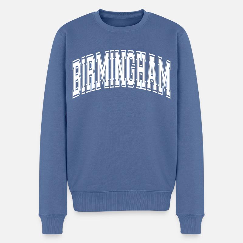 Birmingham - Pull Premium bio Homme - bleu pigeon