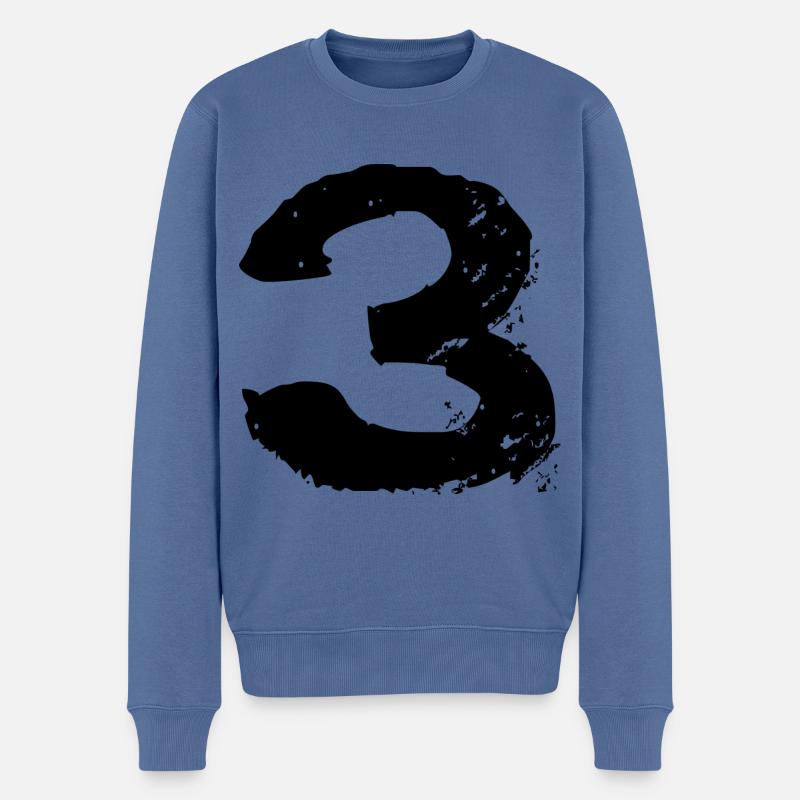 Maillot 3 numéros - Pull Premium bio Homme - bleu pigeon