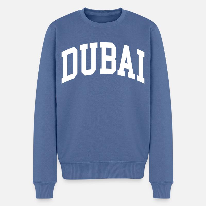 Dubai - Männer Premium Bio Pullover - Taubenblau