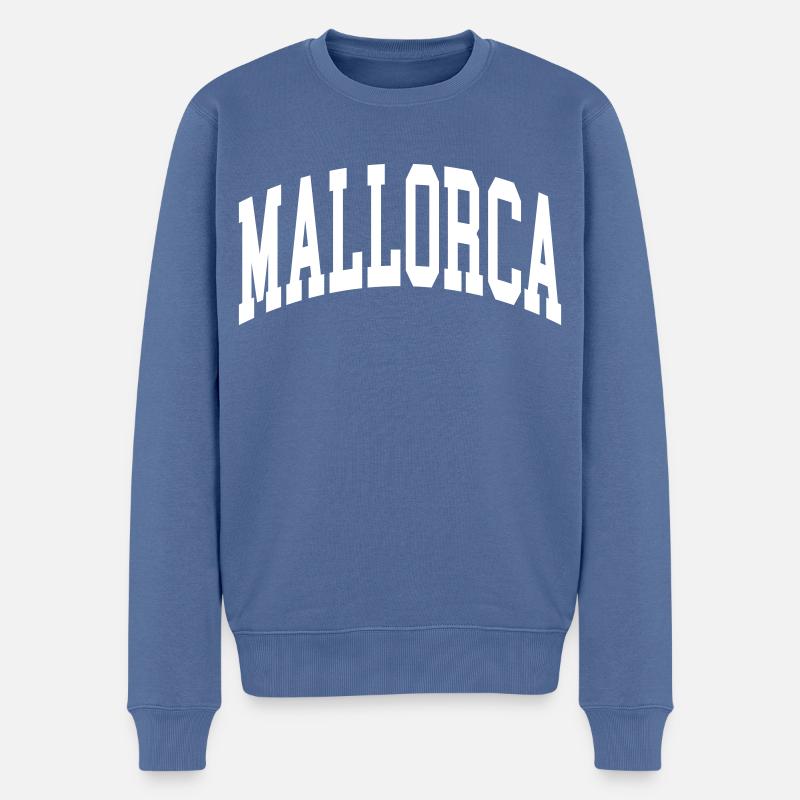 Mallorca - Männer Premium Bio Pullover - Taubenblau