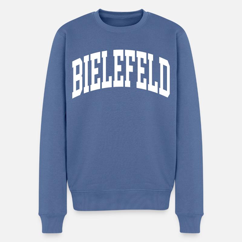 Bielefeld - Männer Premium Bio Pullover - Taubenblau