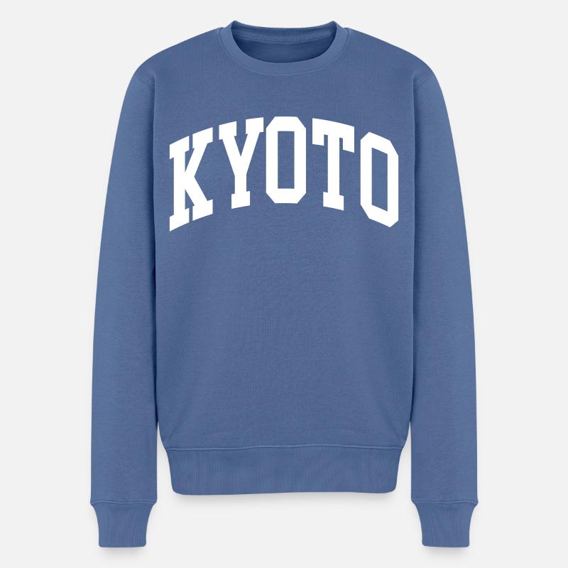 Kyoto - Männer Premium Bio Pullover - Taubenblau