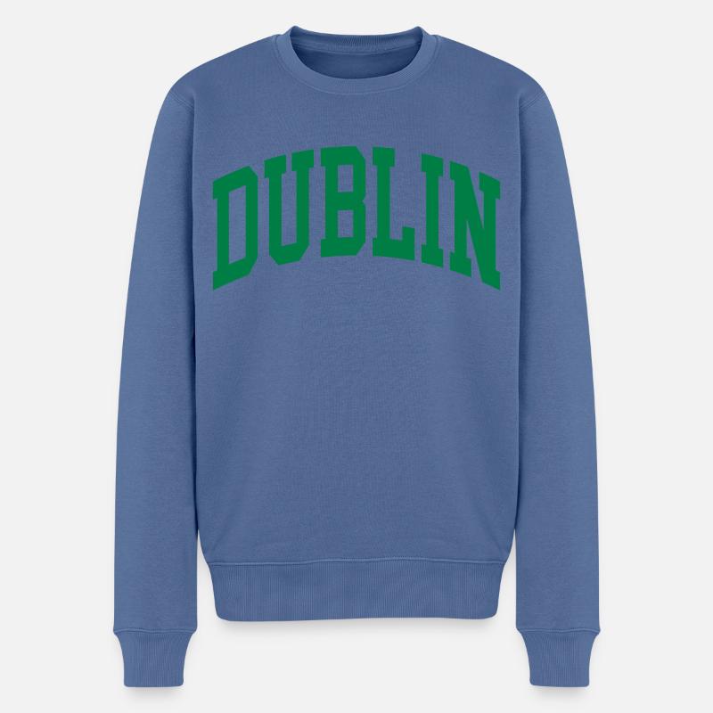 Dublin - Männer Premium Bio Pullover - Taubenblau