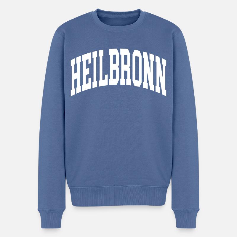 Heilbronn - Männer Premium Bio Pullover - Taubenblau