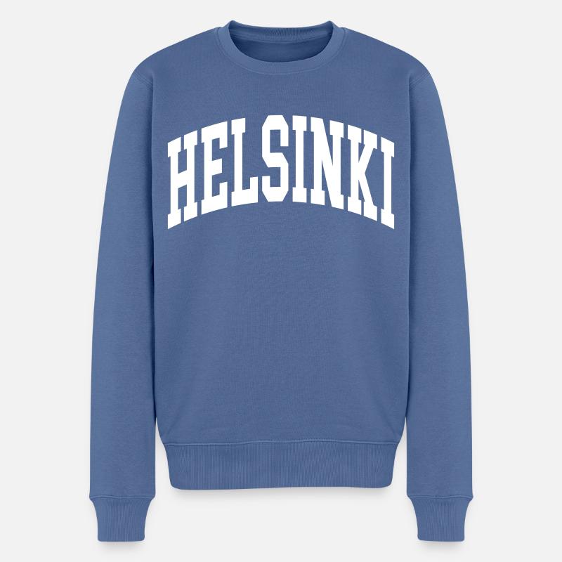 Helsinki - Pull Premium bio Homme - bleu pigeon