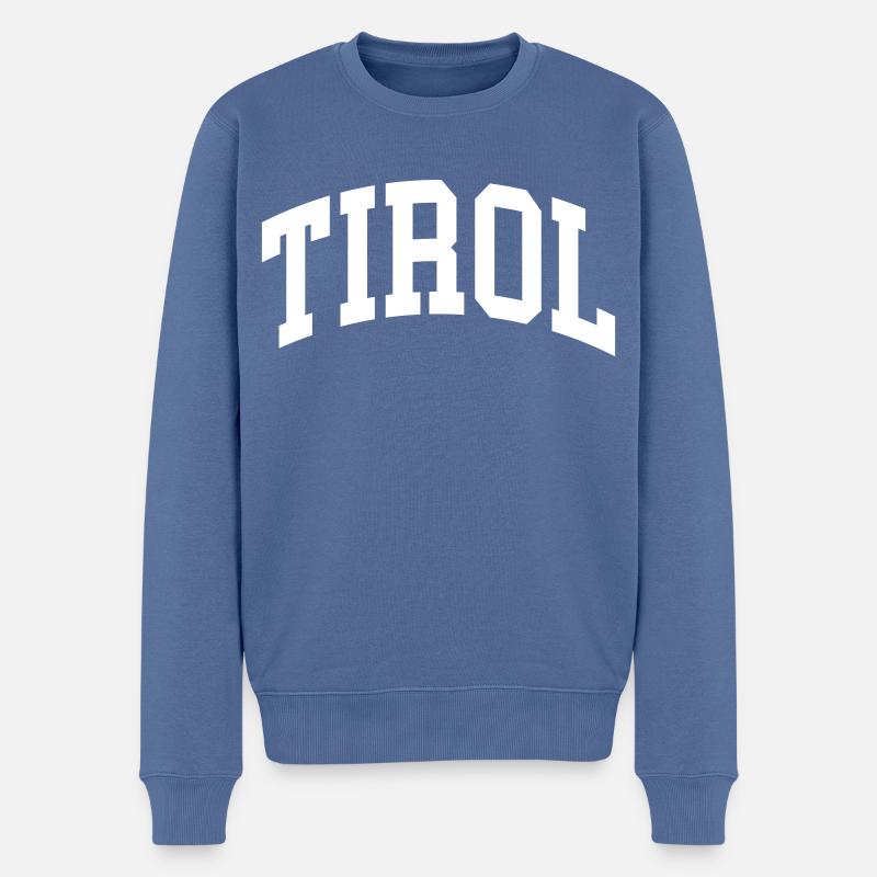 Tirol - Männer Premium Bio Pullover - Taubenblau