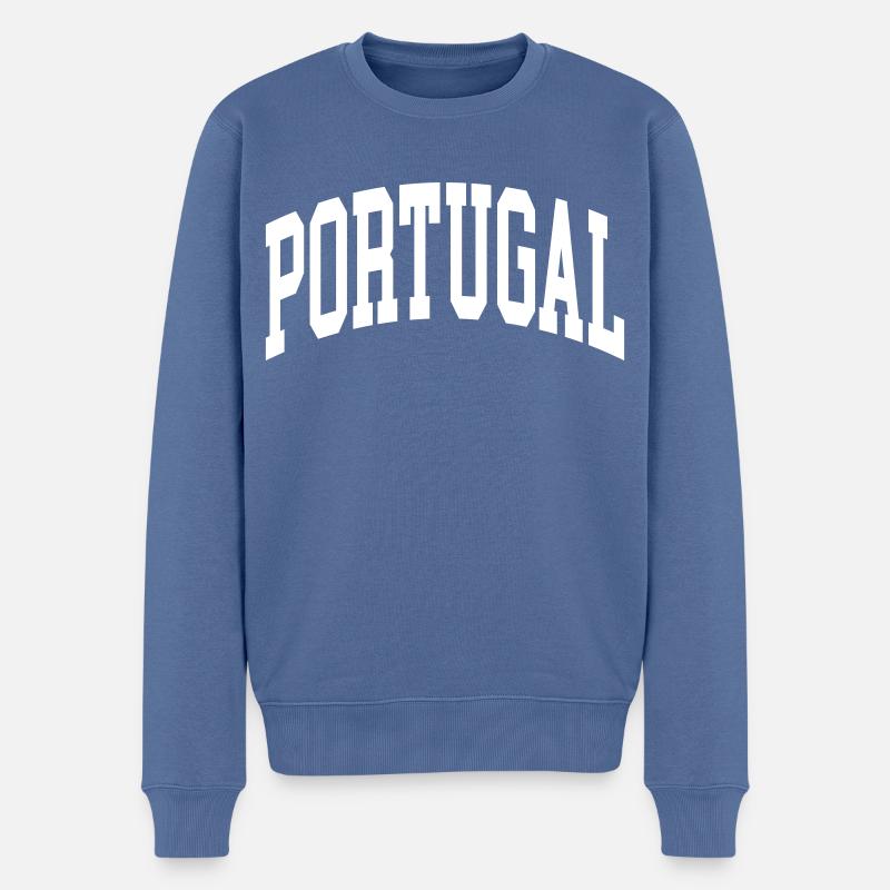Portugal - Männer Premium Bio Pullover - Taubenblau