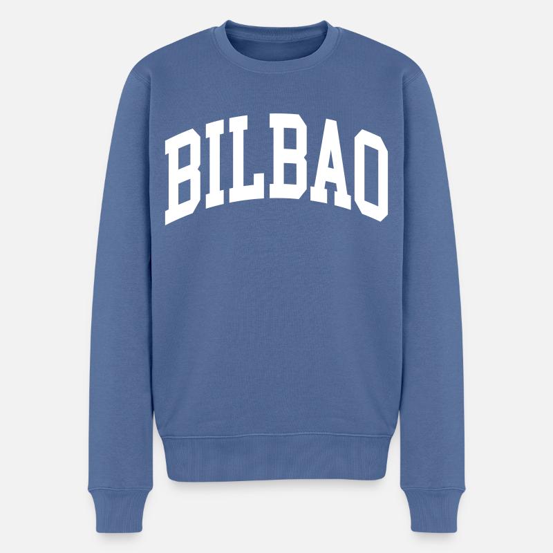 Bilbao - Pull Premium bio Homme - bleu pigeon