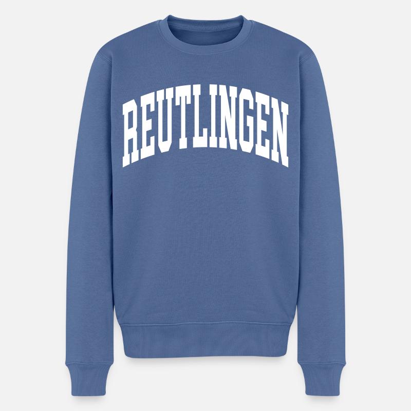 Reutlingen - Pull Premium bio Homme - bleu pigeon