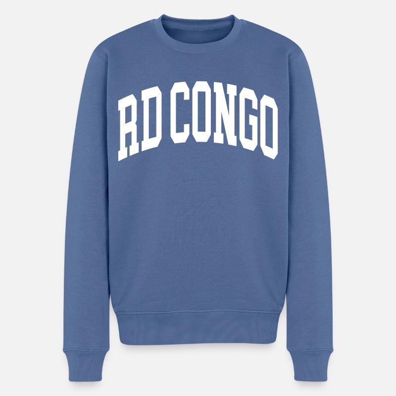 Kongo - Männer Premium Bio Pullover - Taubenblau