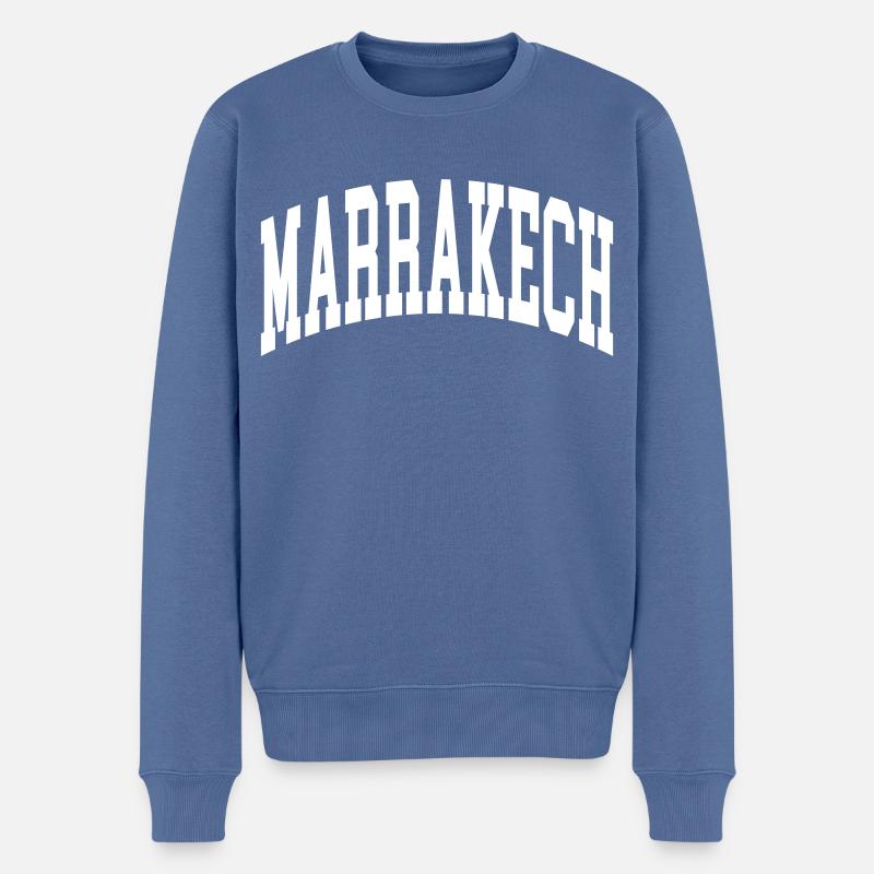 Marrakech - Pull Premium bio Homme - bleu pigeon