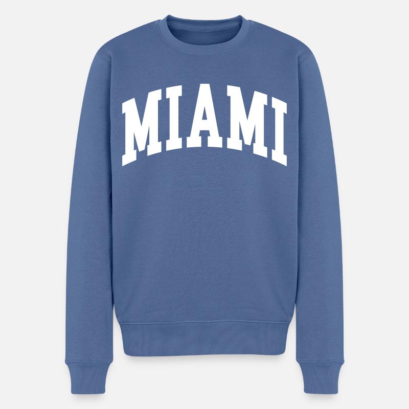 Miami - Männer Premium Bio Pullover - Taubenblau