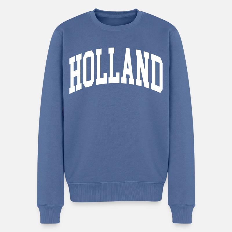 Holland - Männer Premium Bio Pullover - Taubenblau