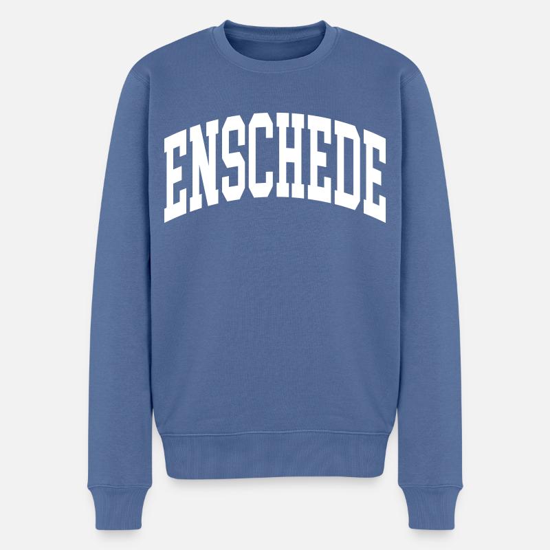 Enschede - Pull Premium bio Homme - bleu pigeon