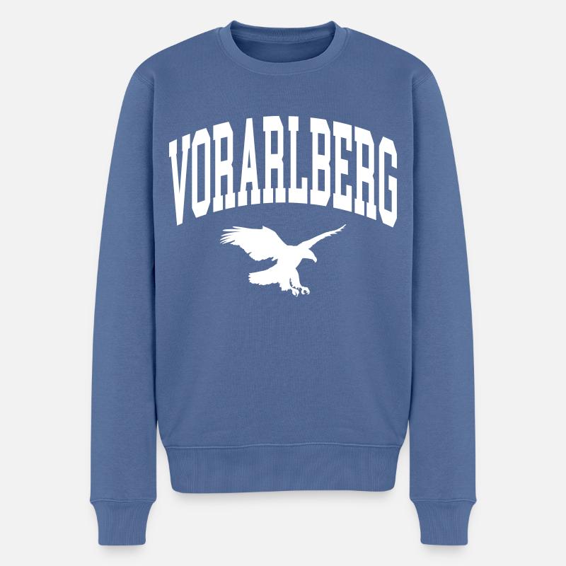 Vorarlberg - Männer Premium Bio Pullover - Taubenblau