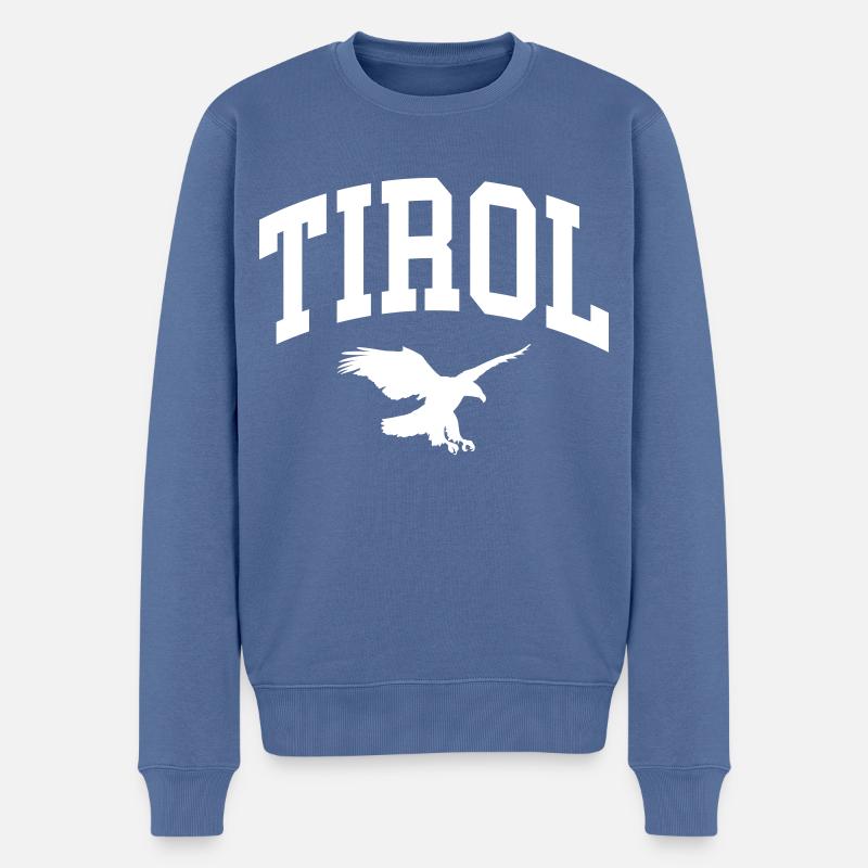 Tirol - Männer Premium Bio Pullover - Taubenblau