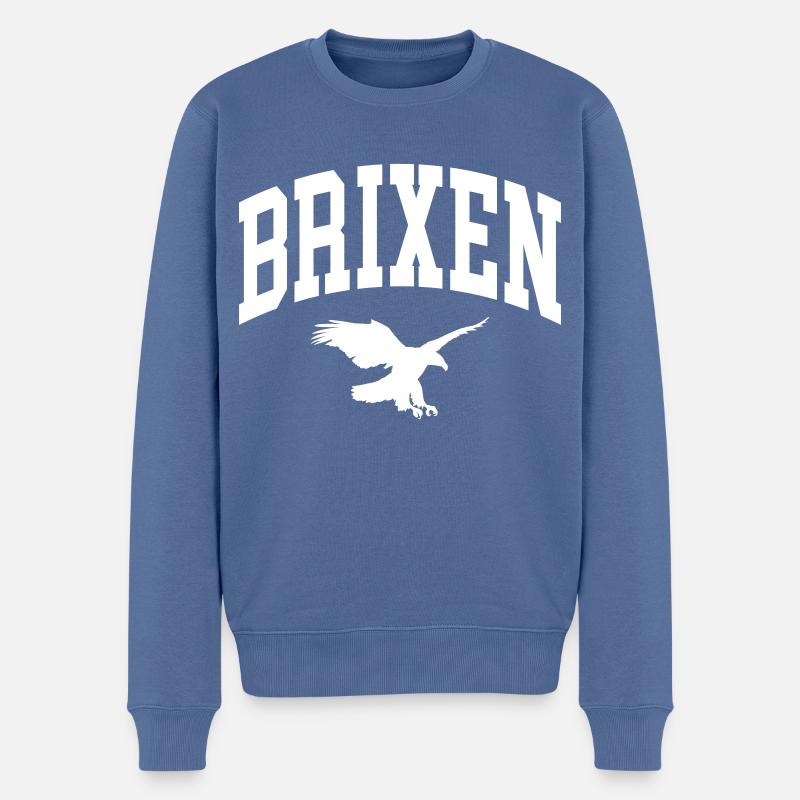 Brixen - Männer Premium Bio Pullover - Taubenblau