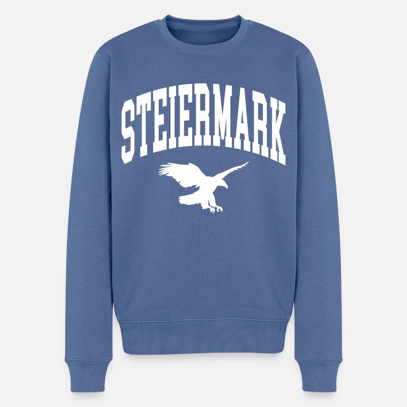 Styrie - Pull Premium bio Homme - bleu pigeon