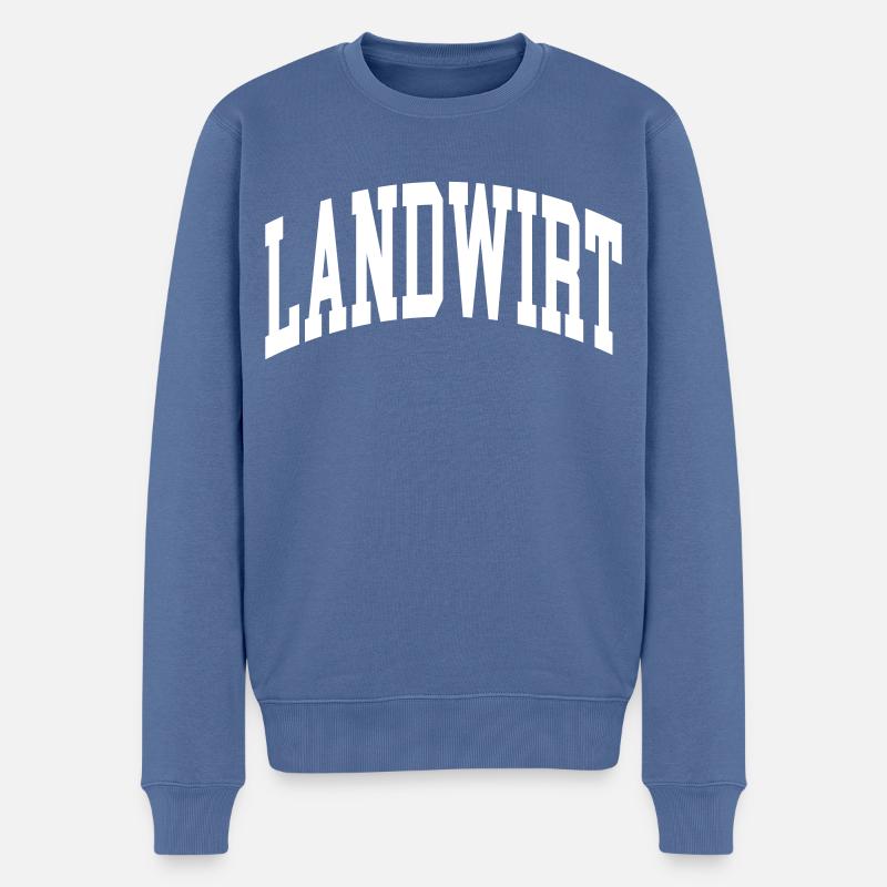 Landwirt - Männer Premium Bio Pullover - Taubenblau