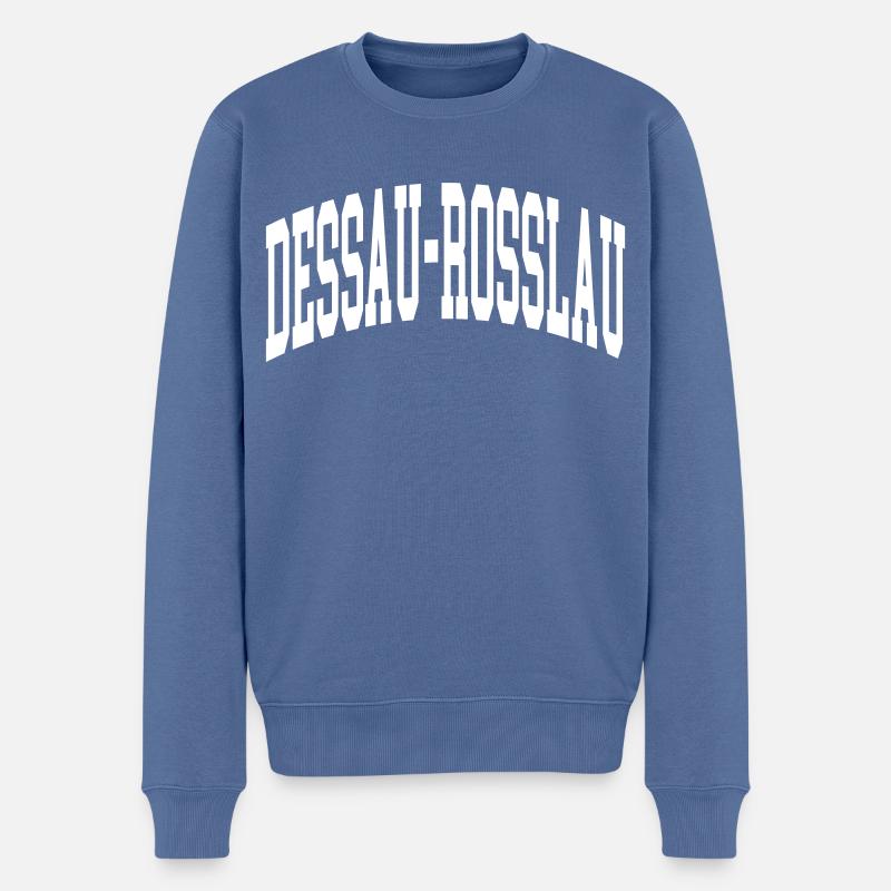 Dessau-Rosslau - Männer Premium Bio Pullover - Taubenblau