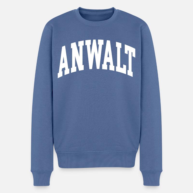 Anwalt - Männer Premium Bio Pullover - Taubenblau