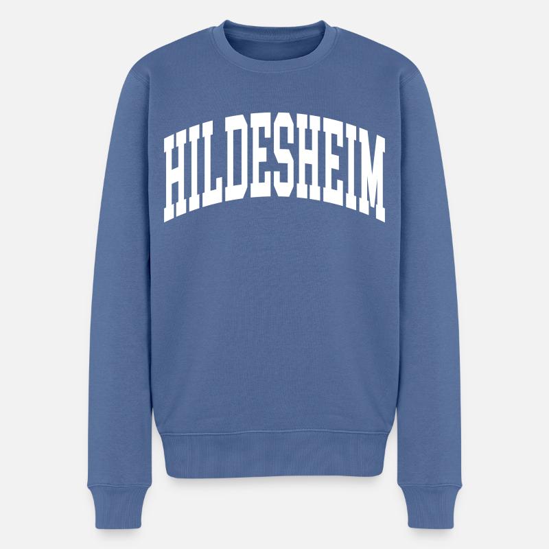 Hildesheim - Männer Premium Bio Pullover - Taubenblau