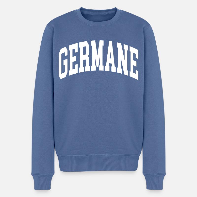 Germane - Männer Premium Bio Pullover - Taubenblau