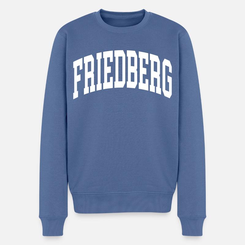 Friedberg - Männer Premium Bio Pullover - Taubenblau