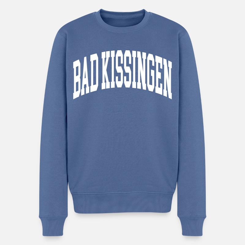 Bad Kissingen - Männer Premium Bio Pullover - Taubenblau