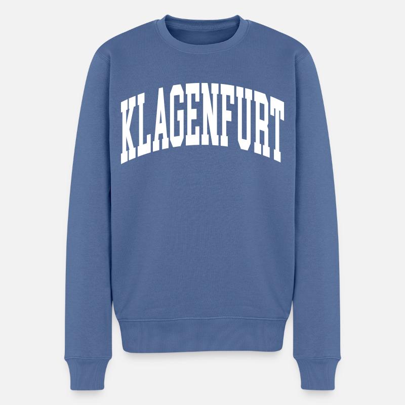 Klagenfurt - Männer Premium Bio Pullover - Taubenblau
