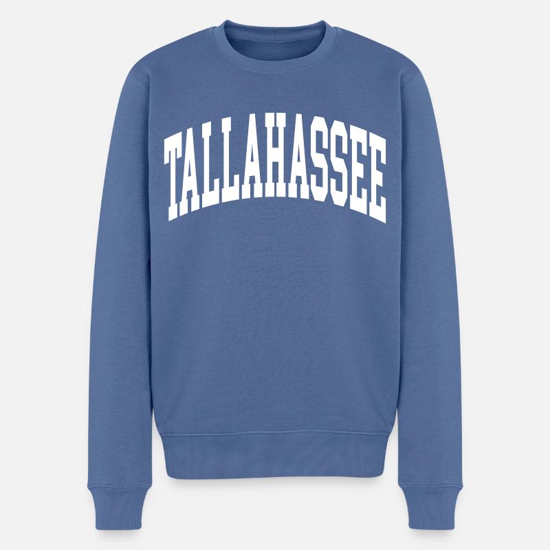 Tallahassee - Männer Premium Bio Pullover - Taubenblau