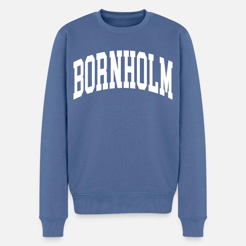 Bornholm - Männer Premium Bio Pullover - Taubenblau