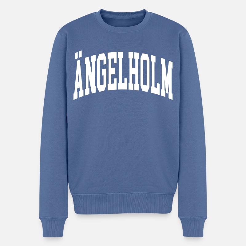 Ängelholm - Männer Premium Bio Pullover - Taubenblau
