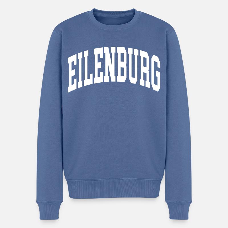 Eilenburg - Männer Premium Bio Pullover - Taubenblau