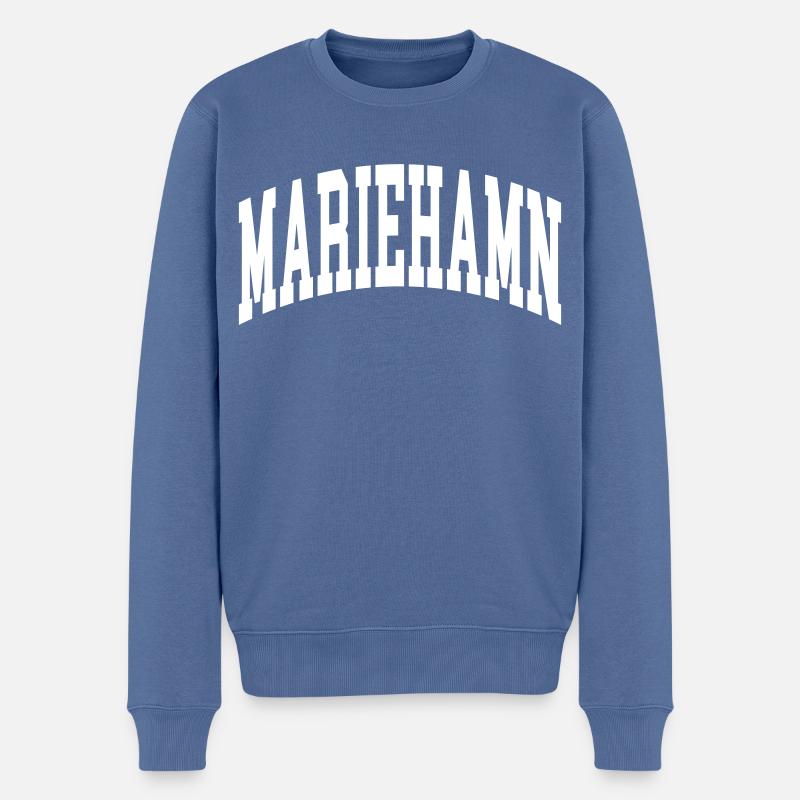 Mariehamn - Pull Premium bio Homme - bleu pigeon