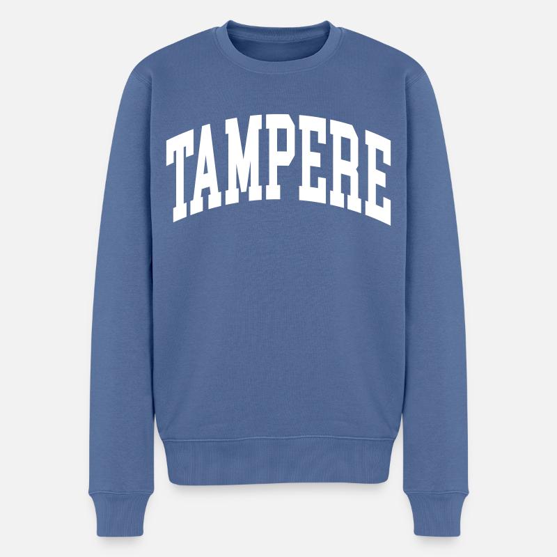 Tampere - Männer Premium Bio Pullover - Taubenblau
