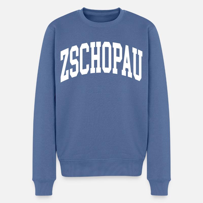 Zschopau - Männer Premium Bio Pullover - Taubenblau
