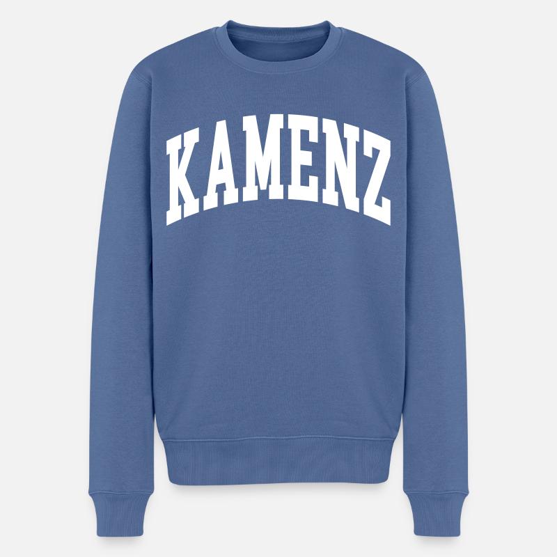 Kamenz - Männer Premium Bio Pullover - Taubenblau