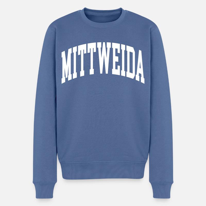 Mittweida - Männer Premium Bio Pullover - Taubenblau
