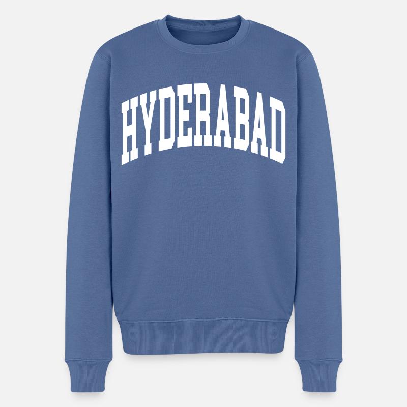 Hyderabad - Pull Premium bio Homme - bleu pigeon