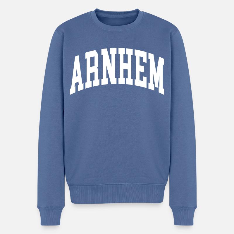 Arnhem - Männer Premium Bio Pullover - Taubenblau