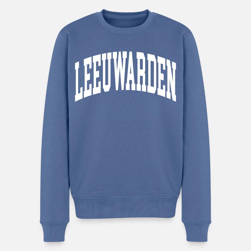 Leeuwarden - Pull Premium bio Homme - bleu pigeon