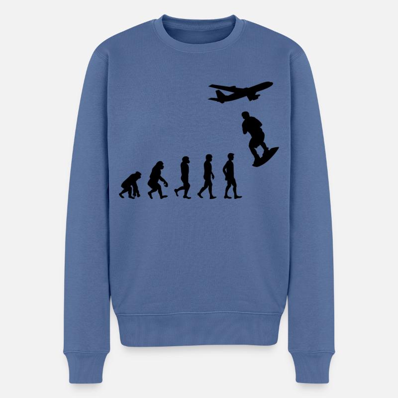 Skysurf Parachutisme Parachutisme Evolution - Pull Premium bio Homme - bleu pigeon