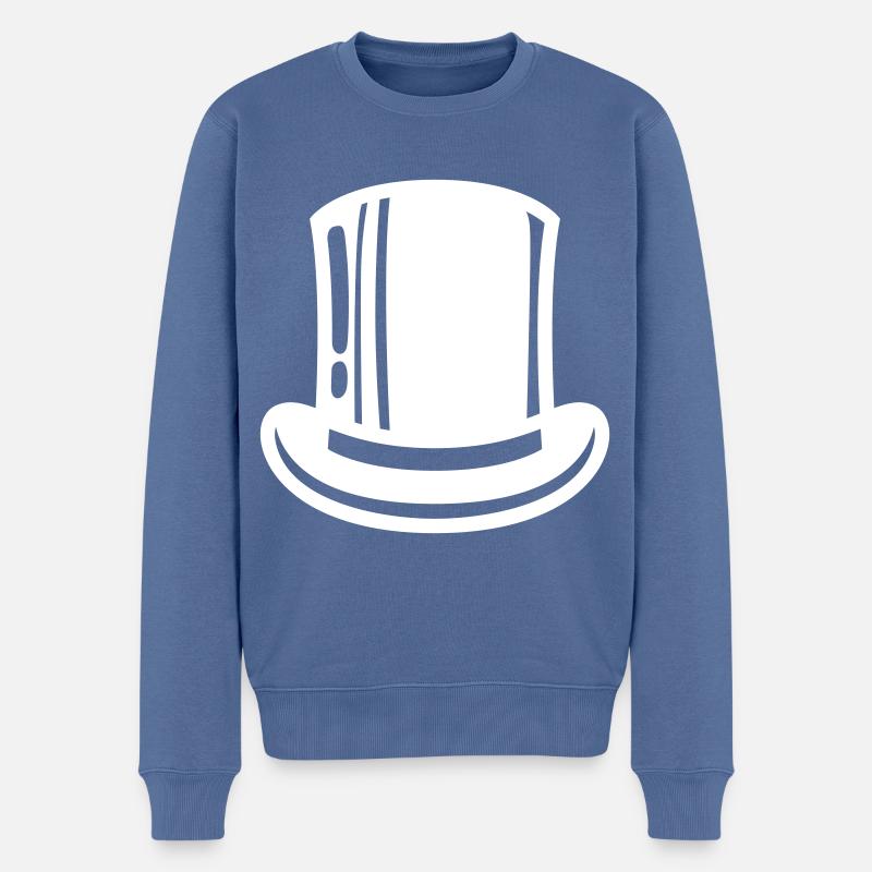 Bräutigam Zylinder - Männer Premium Bio Pullover - Taubenblau