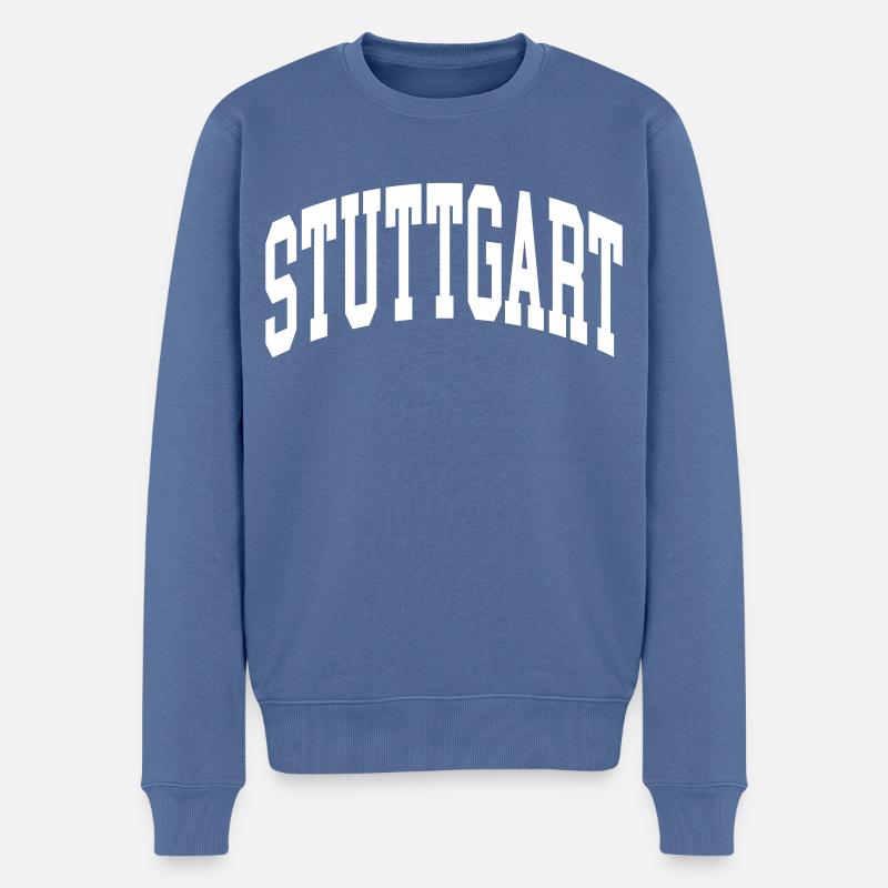 Stuttgart - Pull Premium bio Homme - bleu pigeon