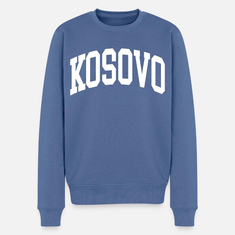 Kosovo - Pull Premium bio Homme - bleu pigeon