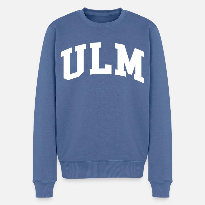 Ulm - Männer Premium Bio Pullover - Taubenblau